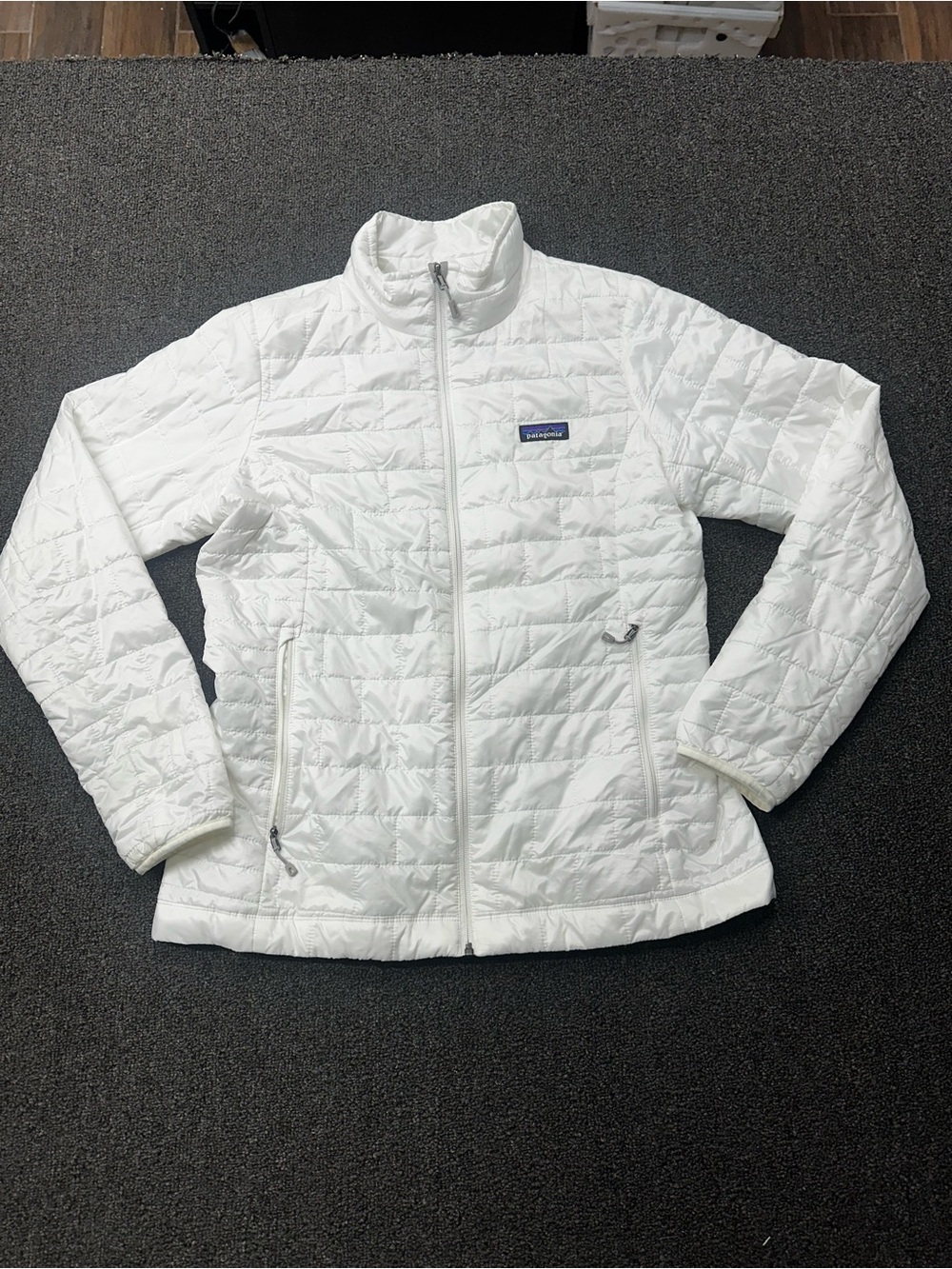 Patagonia Nano Puff Jacket Womens Large Full Zip Light Weight White STY84217FA22